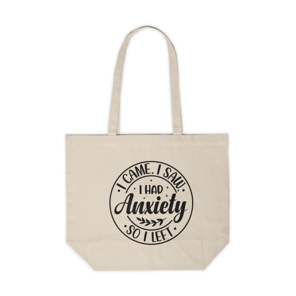 Funny Anxiety Custom Canvas Tote Bag